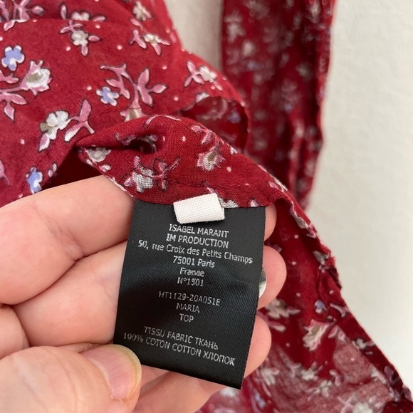 Isabel Marant Étoile Maria Shirt in Grenat - Picture 5 of 7